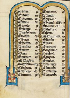 Decorated Text Page; Psalter, third quarter of 13th century. Creator: Unknown