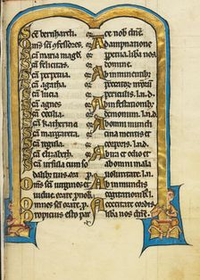 Decorated Text Page; Psalter, third quarter of 13th century. Creator: Unknown