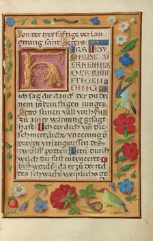 Decorated Text Page; Prayer Book of Cardinal Albrecht of Brandenburg, about 1525-1530. Creator: Unknown