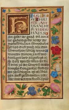 Decorated Text Page; Prayer Book of Cardinal Albrecht of Brandenburg, about 1525-1530. Creator: Unknown