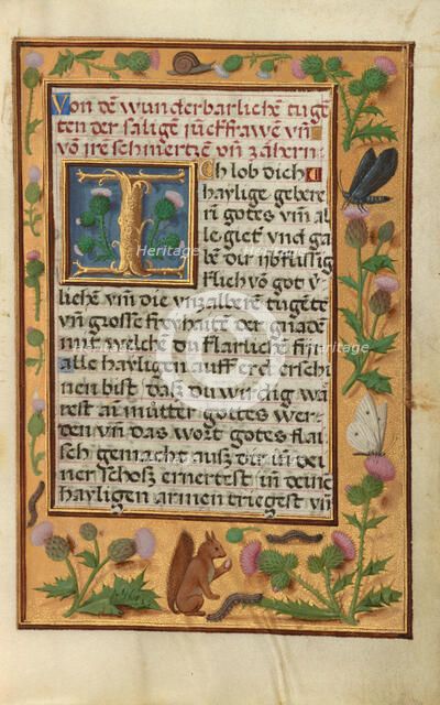 Decorated Text Page; Prayer Book of Cardinal Albrecht of Brandenburg, about 1525-1530. Creator: Unknown.