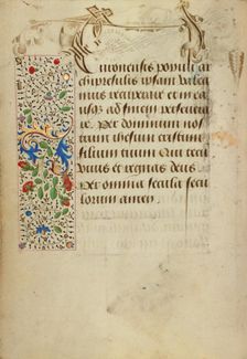 Decorated Text Page; Prayer Book of Charles the Bold, 1469. Creator: Nicolas Spierinc