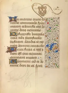 Decorated Text Page; Prayer Book of Charles the Bold, 1469. Creator: Unknown