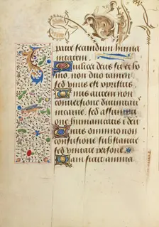 Decorated Text Page; Prayer Book of Charles the Bold, 1469. Creator: Unknown