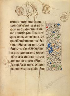 Decorated Text Page; Prayer Book of Charles the Bold, 1469. Creator: Unknown