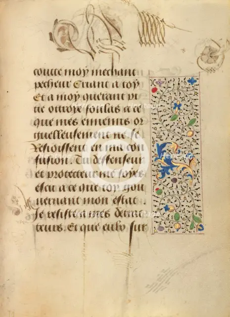 Decorated Text Page; Prayer Book of Charles the Bold, 1469. Creator: Unknown.