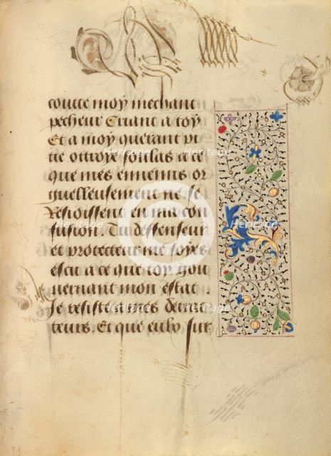 Decorated Text Page; Prayer Book of Charles the Bold, 1469. Creator: Unknown.