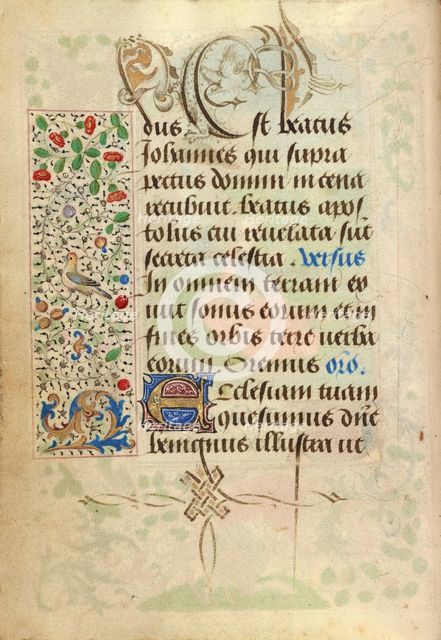 Decorated Text Page; Prayer Book of Charles the Bold, 1469. Creator: Nicolas Spierinc.