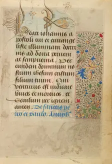 Decorated Text Page; Prayer Book of Charles the Bold, 1469. Creator: Nicolas Spierinc
