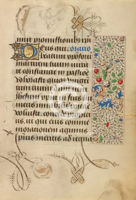 Decorated Text Page; Prayer Book of Charles the Bold, 1469. Creator: Nicolas Spierinc.
