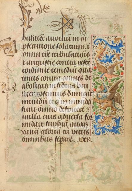 Decorated Text Page; Prayer Book of Charles the Bold, 1469. Creator: Nicolas Spierinc.