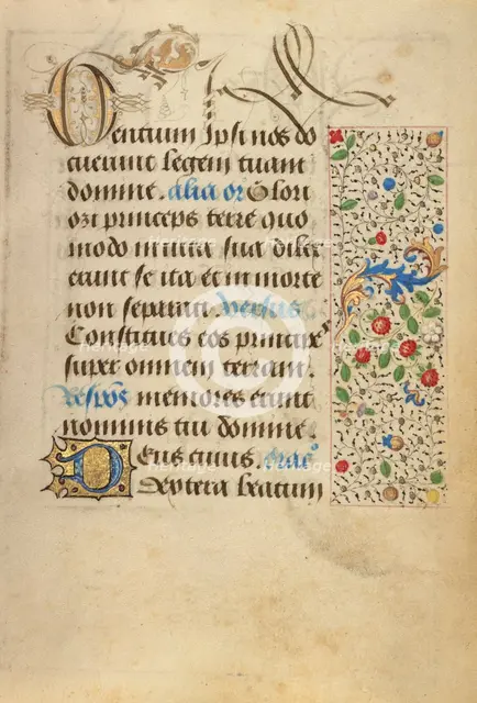 Decorated Text Page; Prayer Book of Charles the Bold, 1469. Creator: Nicolas Spierinc.