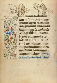 Decorated Text Page; Prayer Book of Charles the Bold, 1469. Creator: Nicolas Spierinc