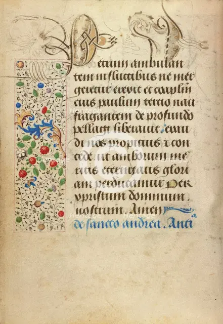 Decorated Text Page; Prayer Book of Charles the Bold, 1469. Creator: Nicolas Spierinc.