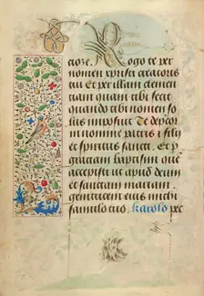 Decorated Text Page; Prayer Book of Charles the Bold, 1469. Creator: Nicolas Spierinc