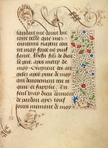 Decorated Text Page; Prayer Book of Charles the Bold, 1469. Creator: Nicolas Spierinc