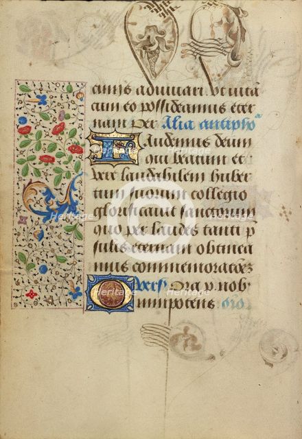 Decorated Text Page; Prayer Book of Charles the Bold, 1469. Creator: Nicolas Spierinc.