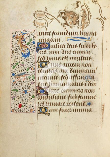 Decorated Text Page; Prayer Book of Charles the Bold, 1469. Creator: Unknown.