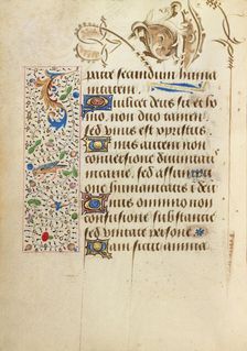 Decorated Text Page; Prayer Book of Charles the Bold, 1469. Creator: Unknown