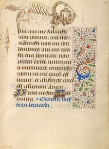 Decorated Text Page; Prayer Book of Charles the Bold, 1469. Creator: Unknown