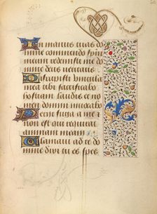 Decorated Text Page; Prayer Book of Charles the Bold, 1469. Creator: Unknown