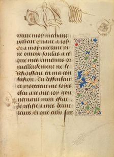 Decorated Text Page; Prayer Book of Charles the Bold, 1469. Creator: Unknown