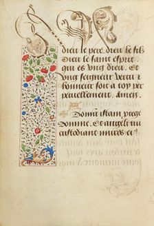 Decorated Text Page; Prayer Book of Charles the Bold, 1469. Creator: Unknown