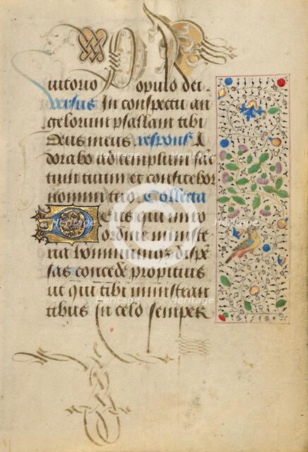 Decorated Text Page; Prayer Book of Charles the Bold, 1469. Creator: Nicolas Spierinc.