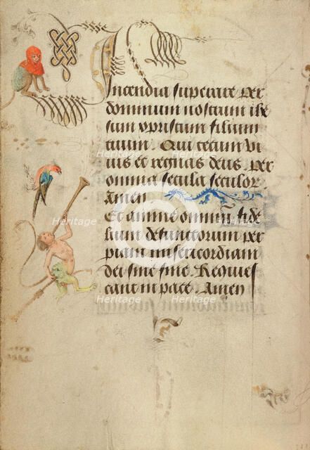 Decorated Text Page; Prayer Book of Charles the Bold, 1469. Creator: Nicolas Spierinc.
