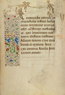 Decorated Text Page; Prayer Book of Charles the Bold, 1469. Creator: Nicolas Spierinc