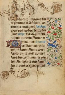 Decorated Text Page; Prayer Book of Charles the Bold, 1469. Creator: Nicolas Spierinc