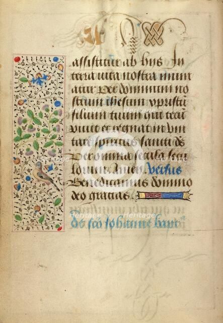 Decorated Text Page; Prayer Book of Charles the Bold, 1469. Creator: Nicolas Spierinc.