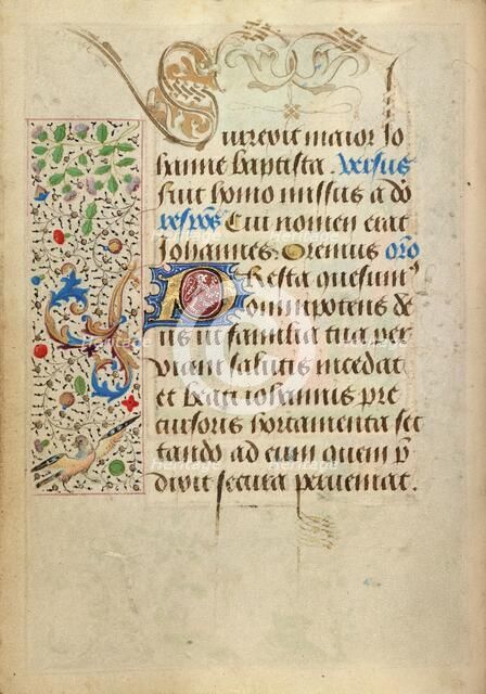Decorated Text Page; Prayer Book of Charles the Bold, 1469. Creator: Nicolas Spierinc.