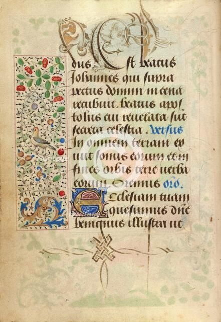 Decorated Text Page; Prayer Book of Charles the Bold, 1469. Creator: Nicolas Spierinc.