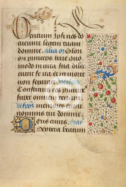 Decorated Text Page; Prayer Book of Charles the Bold, 1469. Creator: Nicolas Spierinc.