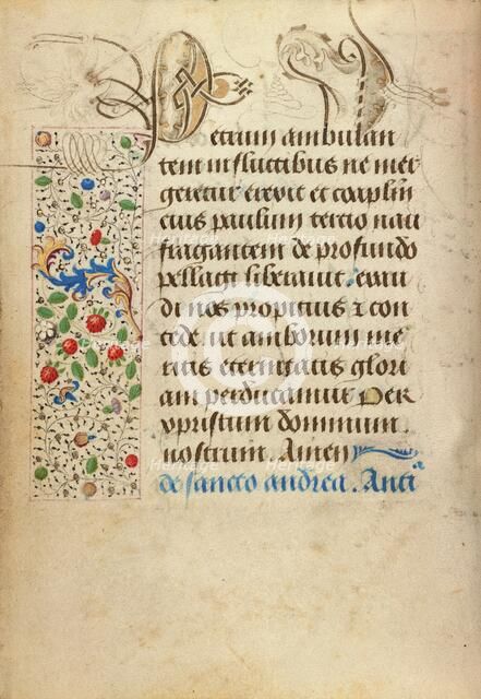 Decorated Text Page; Prayer Book of Charles the Bold, 1469. Creator: Nicolas Spierinc.