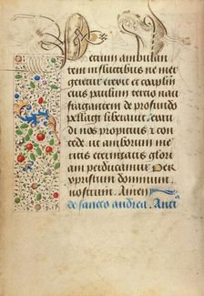 Decorated Text Page; Prayer Book of Charles the Bold, 1469. Creator: Nicolas Spierinc