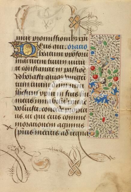 Decorated Text Page; Prayer Book of Charles the Bold, 1469. Creator: Nicolas Spierinc.