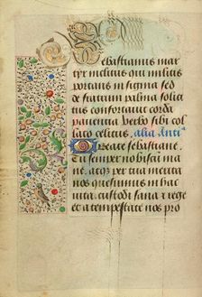 Decorated Text Page; Prayer Book of Charles the Bold, 1469. Creator: Nicolas Spierinc