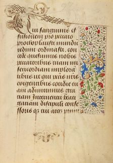 Decorated Text Page; Prayer Book of Charles the Bold, 1469. Creator: Nicolas Spierinc