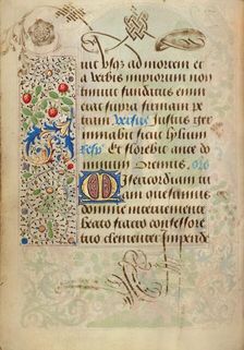 Decorated Text Page; Prayer Book of Charles the Bold, 1469. Creator: Nicolas Spierinc