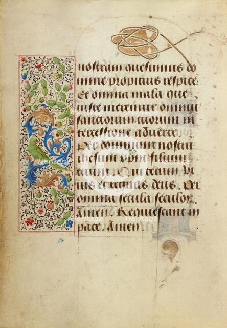 Decorated Text Page; Prayer Book of Charles the Bold, 1469. Creator: Nicolas Spierinc.