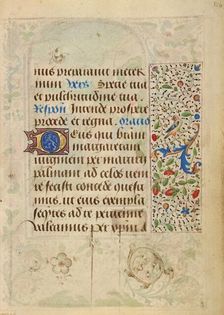 Decorated Text Page; Prayer Book of Charles the Bold, 1469. Creator: Nicolas Spierinc
