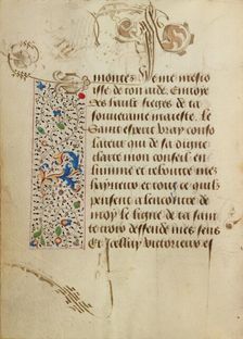 Decorated Text Page; Prayer Book of Charles the Bold, 1469. Creator: Nicolas Spierinc