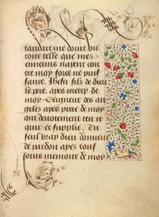 Decorated Text Page; Prayer Book of Charles the Bold, 1469. Creator: Nicolas Spierinc