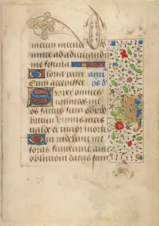 Decorated Text Page; Prayer Book of Charles the Bold, about 1471. Creator: Nicolas Spierinc