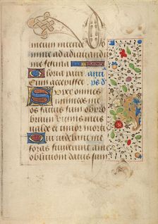 Decorated Text Page; Prayer Book of Charles the Bold, about 1471. Creator: Nicolas Spierinc
