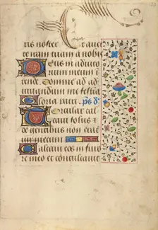 Decorated Text Page; Prayer Book of Charles the Bold, about 1471. Creator: Nicolas Spierinc