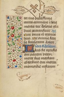 Decorated Text Page; Prayer Book of Charles the Bold, about 1471. Creator: Unknown