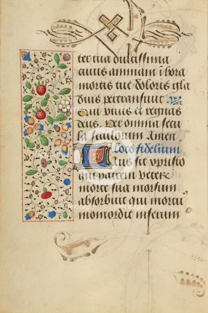 Decorated Text Page; Prayer Book of Charles the Bold, about 1471. Creator: Unknown.